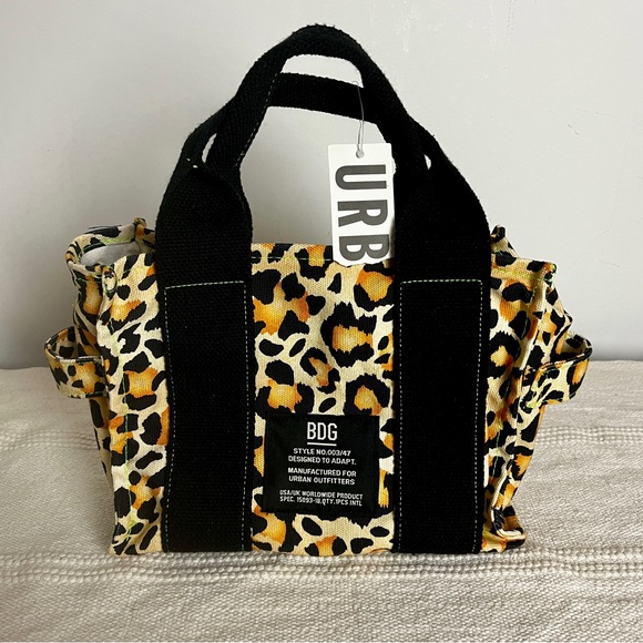 BDG Handbags - BDG Leopard Print Utility Tote Bag | Urban Outfitters Crossbody Strap